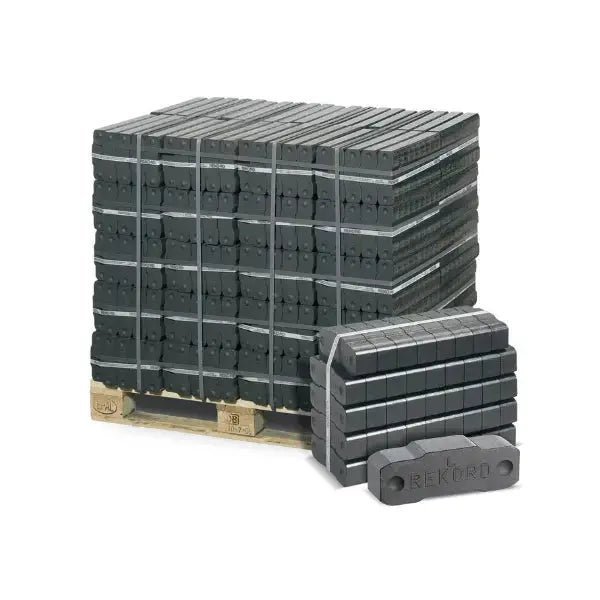 Designsanstitre_66_79c8a947-d952-45a6-9b5e-cda20e9c9084-1-1.jpg Rekord Braunkohlebriketts – 1000 kg Palette (40×25 kg), Heizwert ca. 5,3 kWh/kg, langbrennend für Kamin & Ofen – Bild 1