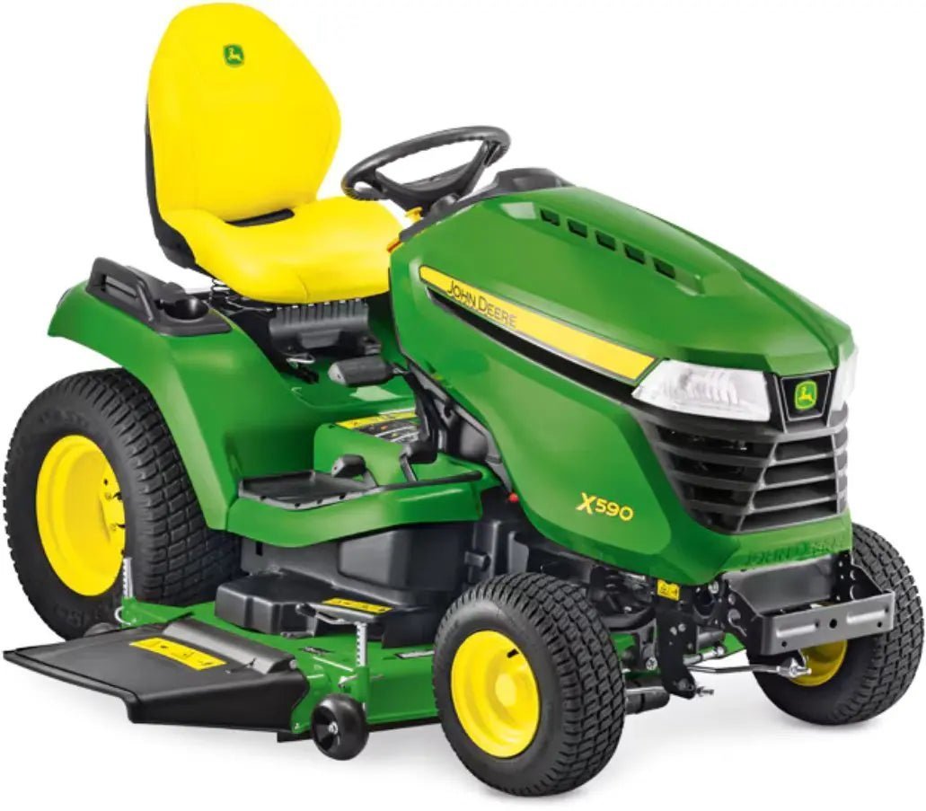 John_Deere_X590_mit_122_cm_Accel_Deep_Maehwerk-1-1.jpg John Deere X590 Rasentraktor mit 122 cm Accel Deep Mähwerk, 23,1 PS Kawasaki EFI Motor, Hydrostat, Allradlenkung – Bild 1
