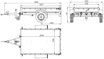 Einachsanhänger 200×125 UNITRAILER GARDEN 201 KIPP mit H-800 Rahmen und grauer Plane-Neu – Bild 2