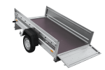 Einachsanhänger 230×125 UNITRAILER FORCE 230 KIPP mit Gitterseitenwänden, H-0-Rahmen und blauer Plane-Neu – Bild 15