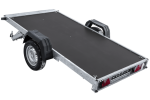 Einachsiger Anhänger auf Blattfedern 264×125 UNITRAILER FORCE 264/R KIPP mit Gitterseitenwänden, H-0-Rahmen und grauer Plane-Neu – Bild 15