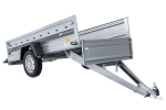 Einachsiger Anhänger mit Blattfedern 264×125 UNITRAILER FORCE 264/R KIPP mit H-800 Spriegel und blauer Plane-Neu – Bild 14