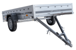 PKW-Anhänger 264×150 UNITRAILER GARDEN 265 KIPP mit Gitteraufsatz, Hochspriegel H-800 und blauer Plane-Neu – Bild 21