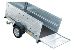 Faltbarer Anhänger GARDEN TRAILER 230 KIPP mit zusätzlichen Bordwänden, Stützrad und Flachplane-Neu – Bild 12