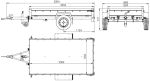 PKW-Anhänger auf Federn 230×125 UNITRAILER GARDEN 230/R KIPP mit Gitterwänden, H-800-Rahmen und blauer Plane-Neu – Bild 2