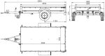 Planenanhänger 230×125 Garden Trailer 230 KIPP mit Laubgitteraufsatz, grauer Hochplane, Hochspriegel und Stützrad-Neu – Bild 2