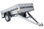 Anhänger mit Blattfedern 230×125 UNITRAILER FORCE 230/R KIPP mit H-1100 Spriegel und grauer Hochplane-Neu – Bild 18
